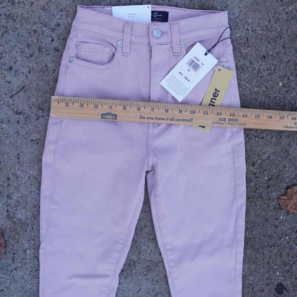 7 For All Mankind High Rise Ankle Skinny Jeans 23 NWT Stretch Denim - Picture 10 of 13